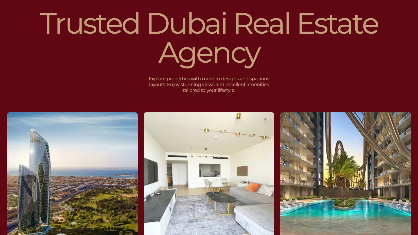 Featured properties, right under the promise.