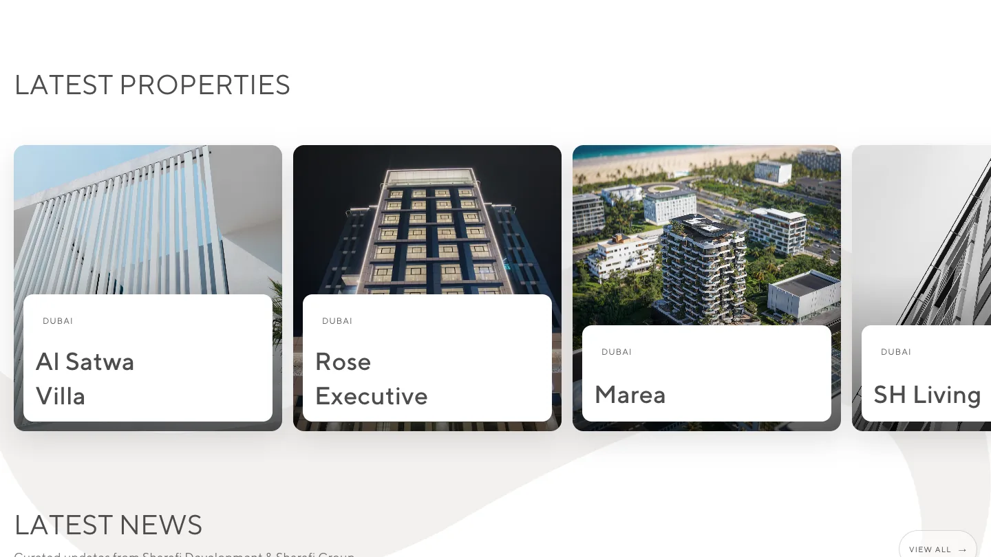 Every project one click away, from Al Satwa Villa to SH Living.
