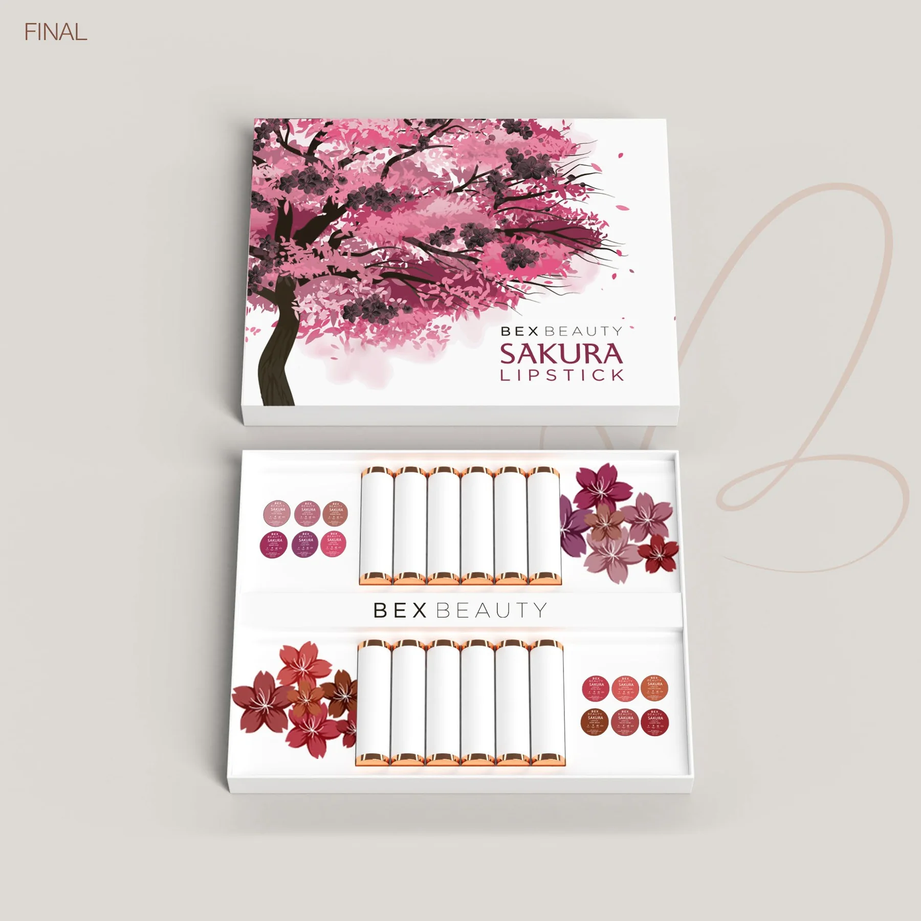 Sakura lipstick PR kit, pr box design