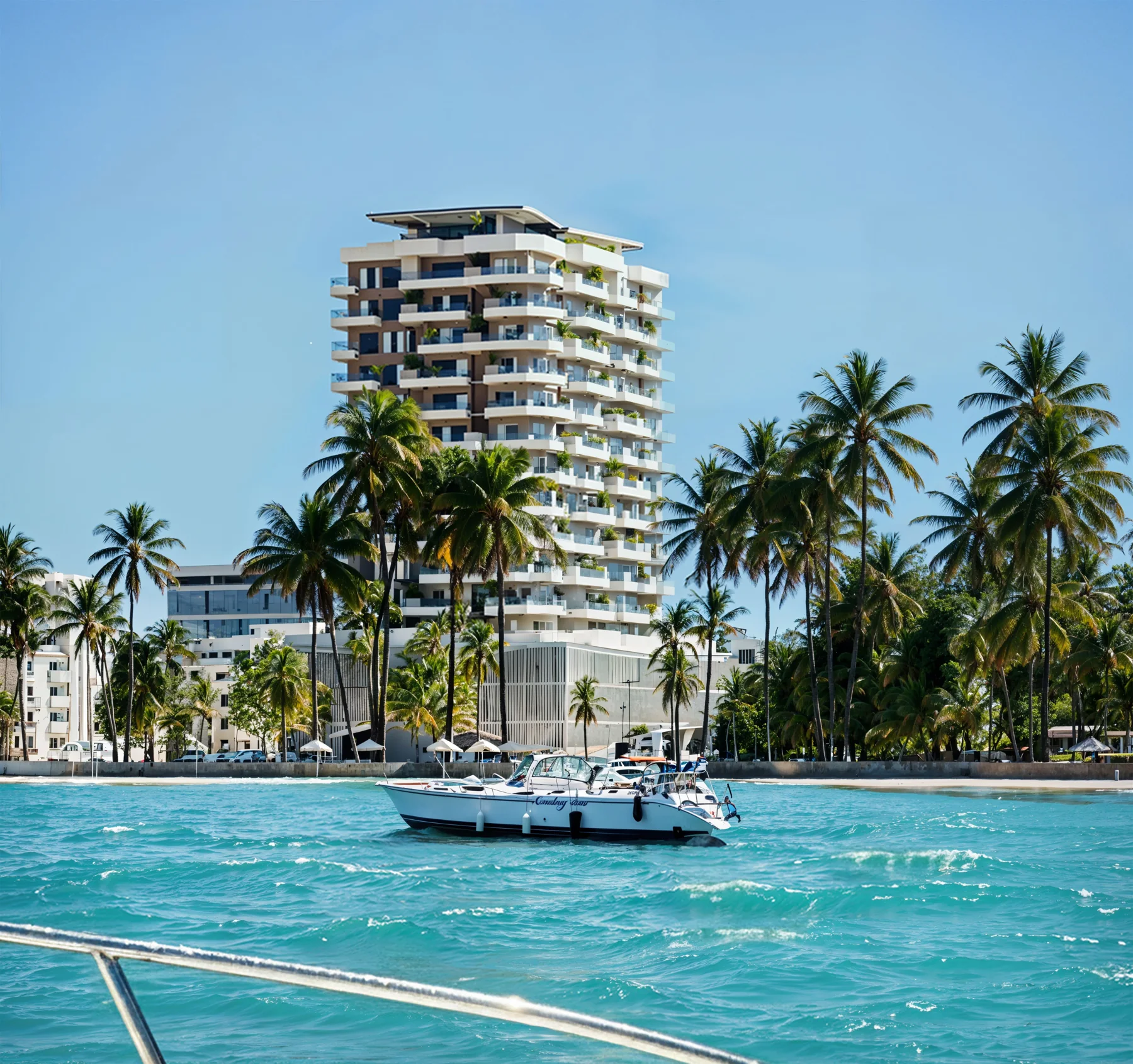 Exterior renders, waterfront residential tower